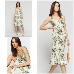 💕REFORMATION💕 Leni Dress ~ Sage Brush Floral Print Medium M NWT